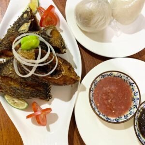 Banku with Grilled Red Fish