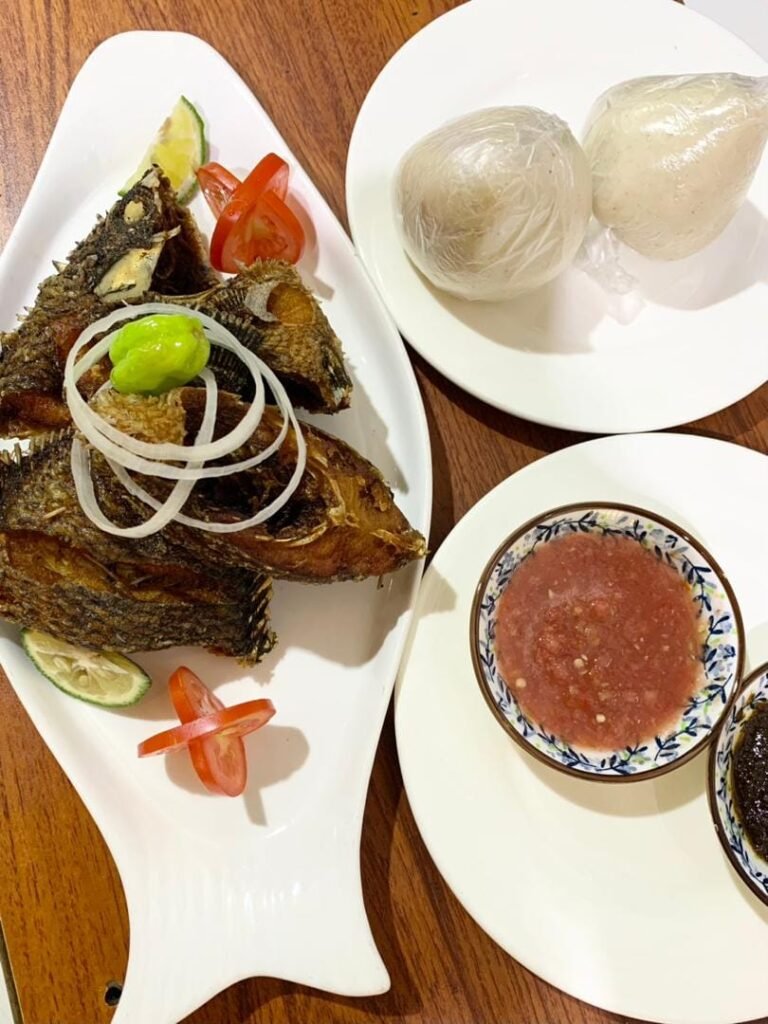 Banku with Grilled Red Fish